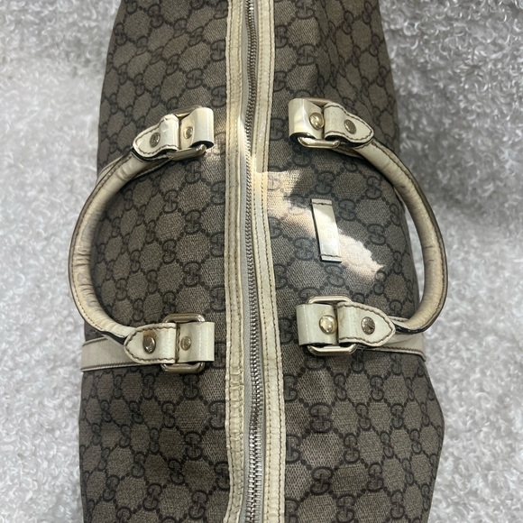Authentic Joy Gucci Boston Bag Handbag Duffle Purse Logo Monogram - Picture 5 of 14